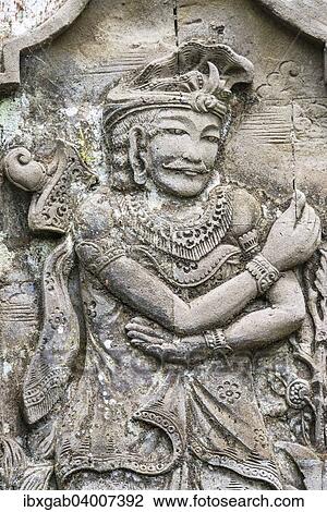 Stock Image - "Bas-relief, Pura Luhur Batukaru Temple, Bali, Indonesia, Asia". Fotosearch