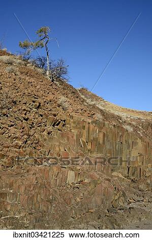 "Basalt columns, so-called """"Organ Pipes"""", Twyfelfontein, Damaraland, Kunene Region, Namibia, Africa" View Large Photo Image Stock Photography - "Basalt columns, so-called """"Organ Pipes"""", Twyfelfontein, Damaraland, Kunene Region, Namibia, Africa". Fotosearch