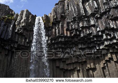"Basalt columns, Svartifoss waterfall, Skaftafell National Park, Iceland, Europe" View Large Photo Image Stock Image - "Basalt columns, Svartifoss waterfall, Skaftafell National Park, Iceland, Europe". Fotosearch
