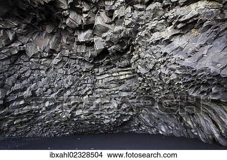 Picture - "Basalt columns, Vik i Myrdal, South Iceland, Iceland, Europe". Fotosearch