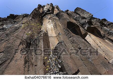 "Basaltic columns, lava, Barranco de Arure, Valle Gran Rey, La Gomera, Canary Islands, Spain, Europe" View Large Photo Image Stock Photograph - "Basaltic columns, lava, Barranco de Arure, Valle Gran Rey, La Gomera, Canary Islands, Spain, Europe". Fotosearch