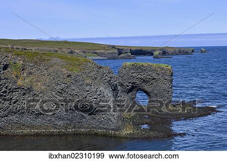 "Basaltic rocks, hike at Rauoanes, north coast, Iceland, Europe" View Large Photo Image Stock Photo - "Basaltic rocks, hike at Rauoanes, north coast, Iceland, Europe". Fotosearch