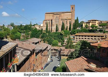 "Basilica of San Domenico, street Via Fontebranda at the front, Siena, Province of Siena, Tuscany, Italy, Europe" View Large Photo Image Stock Photo - "Basilica of San Domenico, street Via Fontebranda at the front, Siena, Province of Siena, Tuscany, Italy, Europe". Fotosearch