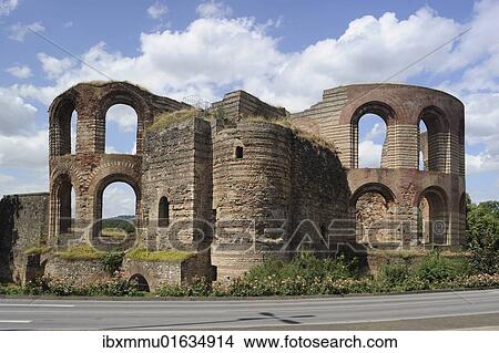 Picture - "Baths of Caracalla, Trier, Rhineland-Palatinate, Germany, Europe". Fotosearch