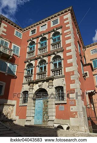 "Battiala Lazzarini Palace Museum in the old town, Labin, Istria, Croatia, Europe" View Large Photo Image Stock Image - "Battiala Lazzarini Palace Museum in the old town, Labin, Istria, Croatia, Europe". Fotosearch