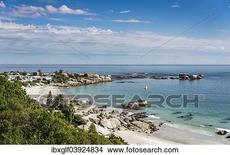 Picture - "Bay, Camps Bay, Cape Peninsula, Cape Town, Western Cape, South Africa, Africa". Fotosearch