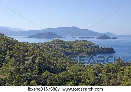 "Bay near Fethiye, Turkish Aegean, Turkey, Asia" View Large Photo Image Stock Photo - "Bay near Fethiye, Turkish Aegean, Turkey, Asia". Fotosearch