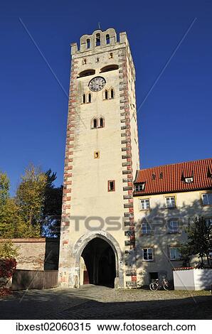 "Bayertor, historic town gate, Landsberg am Lech, Upper Bavaria, Germany, Europe, PublicGround, Europe" View Large Photo Image Stock Photography - "Bayertor, historic town gate, Landsberg am Lech, Upper Bavaria, Germany, Europe, PublicGround, Europe". Fotosearch