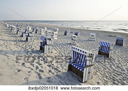 "Beach chairs on the beach, List, Sylt, Schleswig-Holstein, Germany, Europe" View Large Photo Image Stock Photo - "Beach chairs on the beach, List, Sylt, Schleswig-Holstein, Germany, Europe". Fotosearch