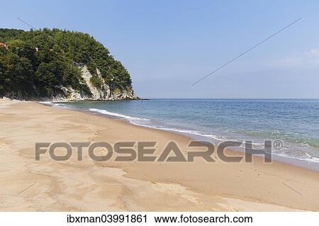 Stock Image - "Beach in Kapisuyu, Black Sea, Bartin Province, Black Sea Region, Turkey, Asia". Fotosearch