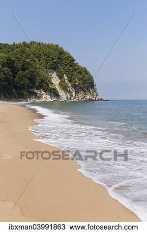 Stock Image - "Beach in Kapisuyu, Black Sea, Bartin Province, Black Sea Region, Turkey, Asia". Fotosearch