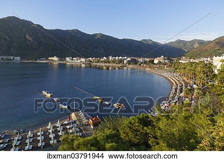 "Beach of Icmeler near Marmaris, in the morning, Mugla Province, Aegean, Turkey, Asia" View Large Photo Image Picture - "Beach of Icmeler near Marmaris, in the morning, Mugla Province, Aegean, Turkey, Asia". Fotosearch