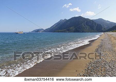 "Beach of Olympos, Lycian Coast, Cirali, Lycia, Province of Antalya, Turkey, Asia" View Large Photo Image Stock Photograph - "Beach of Olympos, Lycian Coast, Cirali, Lycia, Province of Antalya, Turkey, Asia". Fotosearch