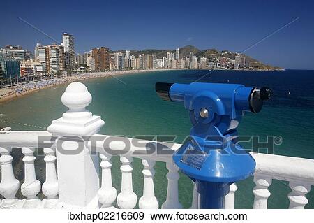 "Beach of Playa Levante, Benidorm, Costa Blanca, Spain, Europe" View Large Photo Image Stock Photo - "Beach of Playa Levante, Benidorm, Costa Blanca, Spain, Europe". Fotosearch