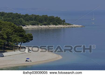 "Beach of Primosten, Adriatic, Sibenik-Knin County, Dalmatia, Croatia, Europe" View Large Photo Image Stock Photography - "Beach of Primosten, Adriatic, Sibenik-Knin County, Dalmatia, Croatia, Europe". Fotosearch