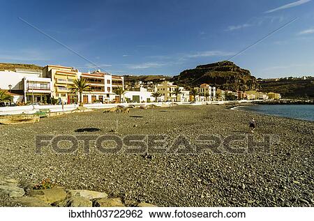 Stock Image - "Beach of Santiago, Playa Santiago, La Gomera, Canary Islands, Spain, Europe". Fotosearch