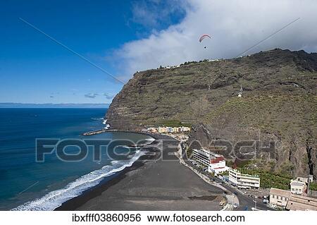 Stock Photograph - "Beach, Tazacorte, La Palma, Canary Islands, Spain, Europe". Fotosearch