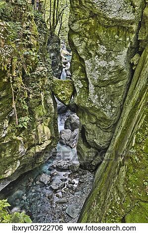 Stock Photograph - "Bear's Head, Tolmin Gorge, Emerald Route, Triglav National Park, Tolmin, Goriska, Slovenia, Europe". Fotosearch