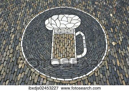 "Beer mug, a stone mosaic in front of a pub, Freiburg, Baden-Wuerttemberg, Germany, Europe" View Large Photo Image Stock Photo - "Beer mug, a stone mosaic in front of a pub, Freiburg, Baden-Wuerttemberg, Germany, Europe". Fotosearch