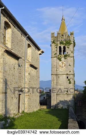 "Bell tower of the Church of the Assumption in the smallest town in the world, Hum, Istria, Croatia, Europe" View Large Photo Image Stock Image - "Bell tower of the Church of the Assumption in the smallest town in the world, Hum, Istria, Croatia, Europe". Fotosearch