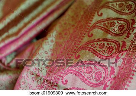 "Benares silk with India droplet patterns, Varanasi, Uttar Pradesh, India, Asia" View Large Photo Image Stock Photo - "Benares silk with India droplet patterns, Varanasi, Uttar Pradesh, India, Asia". Fotosearch
