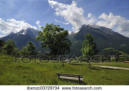 "Berchtesgaden Alps, west side of Watzmanns Mountain, left, Hochkalter Mountain, right, Loiplsau, Ramsau bei Berchtesgaden, Berchtesgadener Land District, Upper Bavaria, Bavaria, Germany, Europe" View Large Photo Image Picture - "Berchtesgaden Alps, west side of Watzmanns Mountain, left, Hochkalter Mountain, right, Loiplsau, Ramsau bei Berchtesgaden, Berchtesgadener Land District, Upper Bavaria, Bavaria, Germany, Europe". Fotosearch