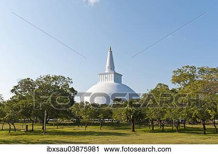 "Big white stupa, Ruvanvelisaya Dagoba, Anuradhapura, Sri Lanka, Asia" View Large Photo Image Stock Image - "Big white stupa, Ruvanvelisaya Dagoba, Anuradhapura, Sri Lanka, Asia". Fotosearch