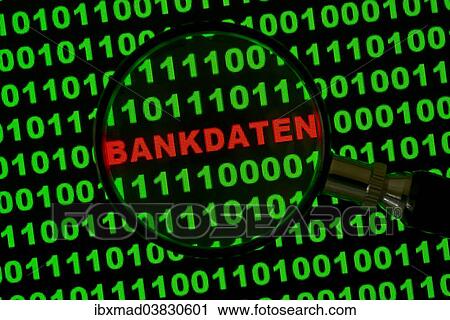 "Binary code with the word """"Bankdaten"""", German for """"Banking Information"""" viewed through a magnifying glass" View Large Photo Image Stock Image - "Binary code with the word """"Bankdaten"""", German for """"Banking Information"""" viewed through a magnifying glass". Fotosearch