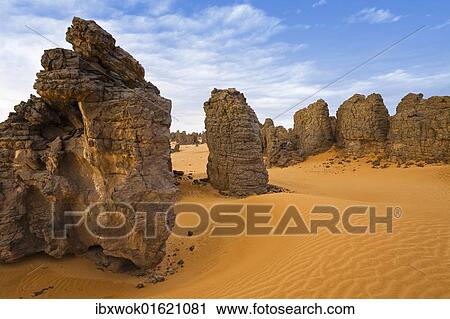 "Bizarre rock formations in the Libyan stone desert, Tassili Maridet, Libya, Sahara, North Africa, Africa" View Large Photo Image Stock Image - "Bizarre rock formations in the Libyan stone desert, Tassili Maridet, Libya, Sahara, North Africa, Africa". Fotosearch