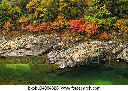 "Black River in autumn landscape, Heihe National Park, Qinling Mountain, Shaanxi Province, China, Asia" View Large Photo Image Stock Photograph - "Black River in autumn landscape, Heihe National Park, Qinling Mountain, Shaanxi Province, China, Asia". Fotosearch