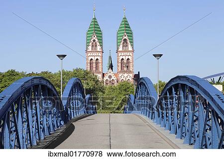 "Blaue Bruecke bridge and Herz Jesu Kirche church, Freiburg im Breisgau, Baden-Wuerttemberg, Germany, Europe" View Large Photo Image Stock Photo - "Blaue Bruecke bridge and Herz Jesu Kirche church, Freiburg im Breisgau, Baden-Wuerttemberg, Germany, Europe". Fotosearch