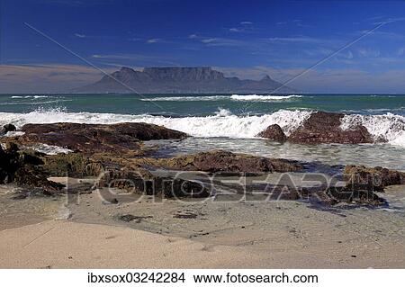 "Bloubergstrand, Table Mountain at back, Cape Town, Western Cape, South Africa, Africa" View Large Photo Image Picture - "Bloubergstrand, Table Mountain at back, Cape Town, Western Cape, South Africa, Africa". Fotosearch