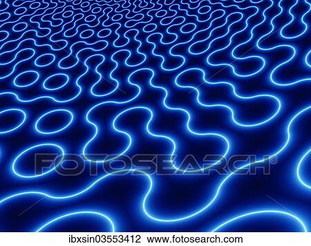 Stock Image - Blue curve pattern. Fotosearch