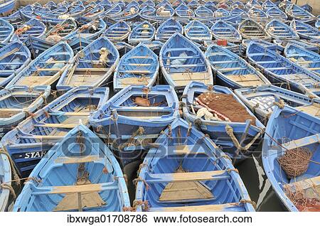 "Blue fishing boats, Essaouria, Morocco, Africa" View Large Photo Image Stock Photograph - "Blue fishing boats, Essaouria, Morocco, Africa". Fotosearch