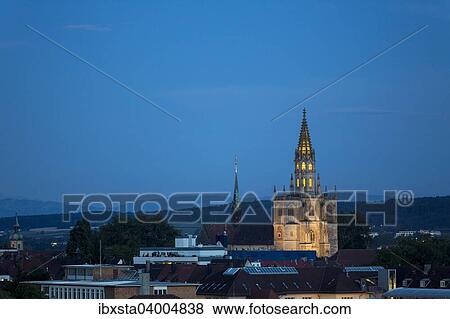 "Blue hour with Konstanz Minster, Konstanz, Baden-Wurttemberg, Germany, Europe" View Large Photo Image Stock Photo - "Blue hour with Konstanz Minster, Konstanz, Baden-Wurttemberg, Germany, Europe". Fotosearch
