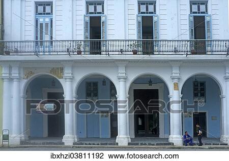 "Blue house facade with a front porch, Havana, Cuba, North America" View Large Photo Image Stock Image - "Blue house facade with a front porch, Havana, Cuba, North America". Fotosearch