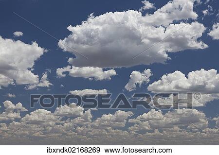 Stock Photo - "Blue sky with white clouds, Caleta Olivia, Santa Cruz province, Argentina, South America, America, South America". Fotosearch