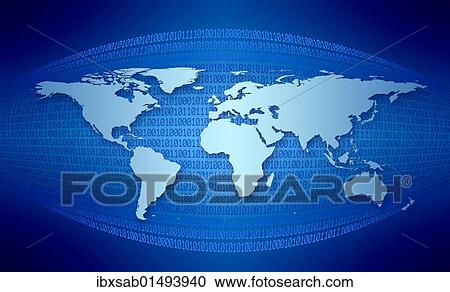 "Blue world map with numbers, Illustration" View Large Photo Image Stock Image - "Blue world map with numbers, Illustration". Fotosearch