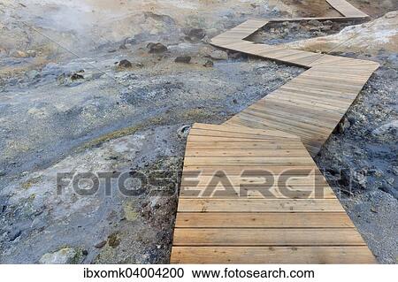 "Boardwalk for tourists leading through the Seltun geothermal area near Krysuvik or Krisuvik, Reykjanesskagi, Southern Peninsula or Reykjanes, Iceland, Europe" View Large Photo Image Stock Image - "Boardwalk for tourists leading through the Seltun geothermal area near Krysuvik or Krisuvik, Reykjanesskagi, Southern Peninsula or Reykjanes, Iceland, Europe". Fotosearch