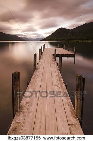 "Boardwalk, gloomy weather, Lake Rotoroa, South Island, New Zealand, Oceania" View Large Photo Image Stock Photography - "Boardwalk, gloomy weather, Lake Rotoroa, South Island, New Zealand, Oceania". Fotosearch
