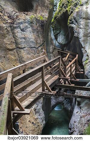 "Boardwalk in the Seisenbergklamm, Weissbach, Saalach, Lofer, Zell am See District, Salzburg, Austria, Europe" View Large Photo Image Stock Photo - "Boardwalk in the Seisenbergklamm, Weissbach, Saalach, Lofer, Zell am See District, Salzburg, Austria, Europe". Fotosearch