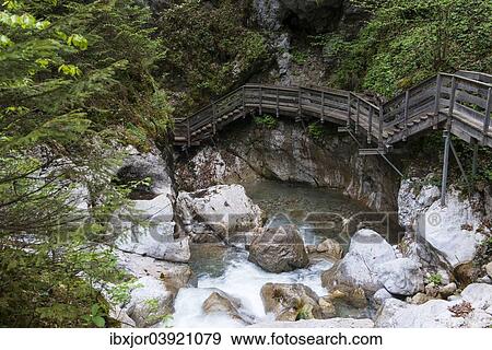 "Boardwalk in the Seisenbergklamm, Weissbach, Saalach, Lofer, Zell am See District, Salzburg, Austria, Europe" View Large Photo Image Stock Photo - "Boardwalk in the Seisenbergklamm, Weissbach, Saalach, Lofer, Zell am See District, Salzburg, Austria, Europe". Fotosearch