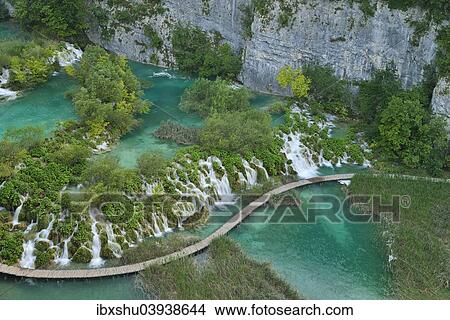 "Boardwalk over the lake, Plitvice Lakes National Park, Plitvice Jezera, Lika-Senj, Croatia, Europe" View Large Photo Image Picture - "Boardwalk over the lake, Plitvice Lakes National Park, Plitvice Jezera, Lika-Senj, Croatia, Europe". Fotosearch