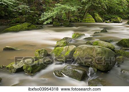 Stock Photo - "Bode mountain river, Nature Reserve and National Geotope Bode Gorge, Harz, Saxony-Anhalt, Germany, Europe". Fotosearch