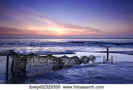 Stock Image - "Bow net in the North Sea, Lower Saxony, Germany, Europe". Fotosearch