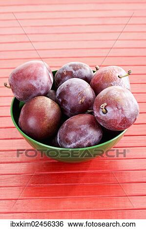 Bowl of Plums View Large Photo Image Stock Photograph - Bowl of Plums. Fotosearch