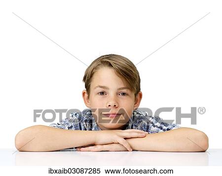 Stock Photography - "Boy, looking". Fotosearch