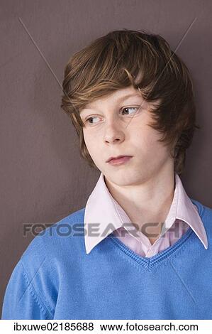 "Boy with a contemplative expression, portrait" View Large Photo Image Stock Photo - "Boy with a contemplative expression, portrait". Fotosearch