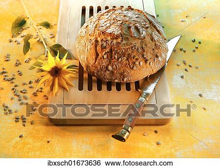 Bread with sunflower seeds View Large Photo Image Stock Photograph - Bread with sunflower seeds. Fotosearch