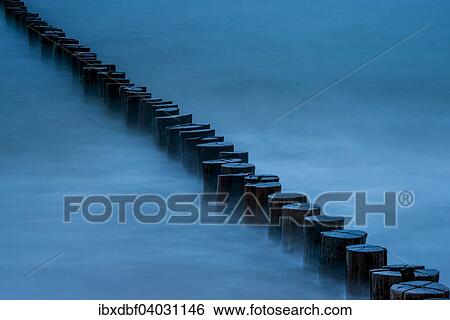 "Breakwaters or groins, blue hour, Baltic Sea, Zingst Fischland-Darss-Zingst peninsula, Mecklenburg-Western Pomerania, Germany, Europe" View Large Photo Image Stock Photograph - "Breakwaters or groins, blue hour, Baltic Sea, Zingst Fischland-Darss-Zingst peninsula, Mecklenburg-Western Pomerania, Germany, Europe". Fotosearch